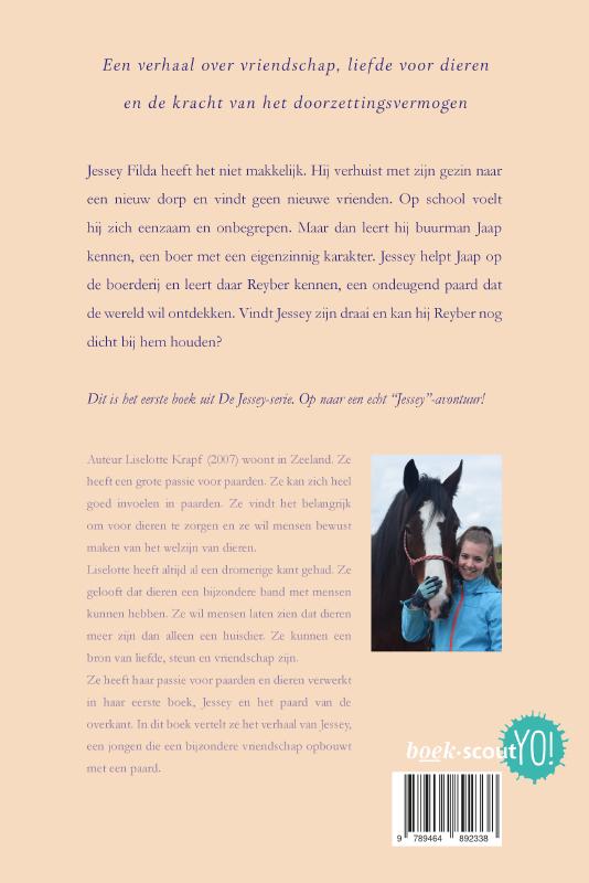 Achterkant van Jessey en het paard van de overkant