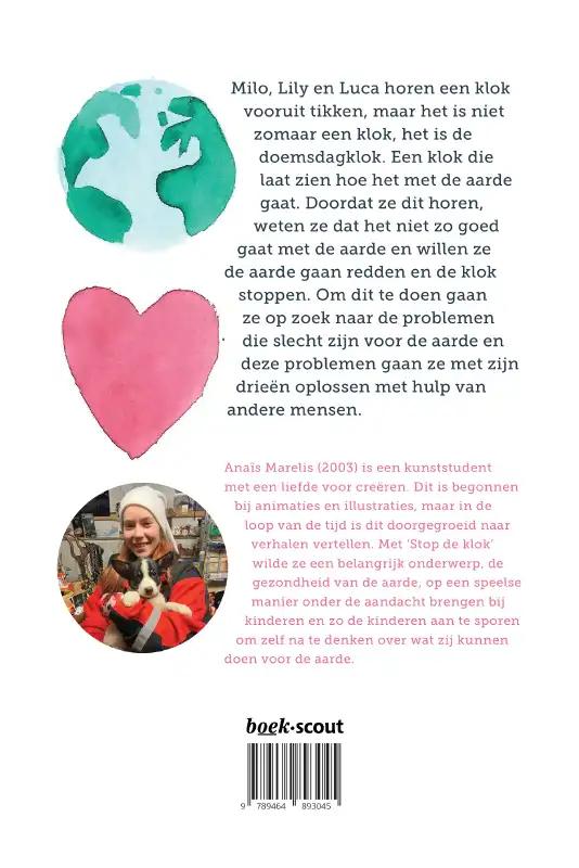 Achterkant van Stop de klok