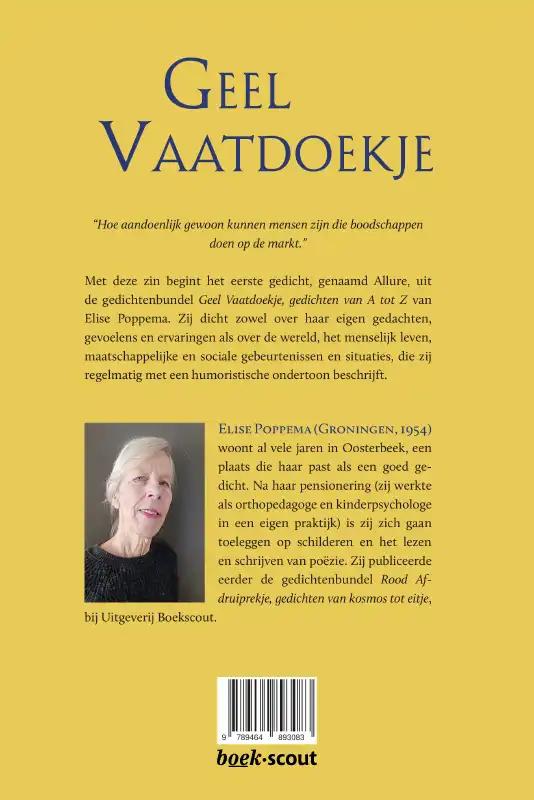 Achterkant van Geel Vaatdoekje