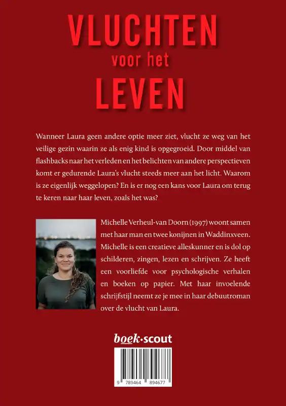 Achterkant van Vluchten voor het leven