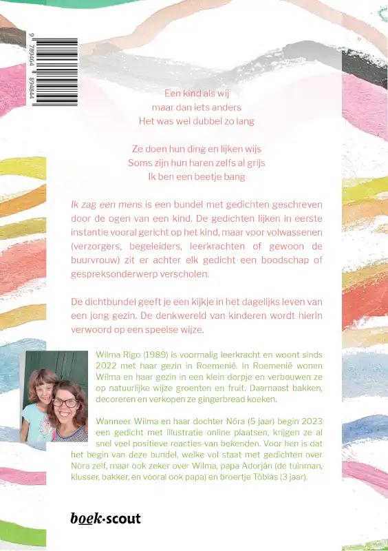 Achterkant van Ik zag een mens