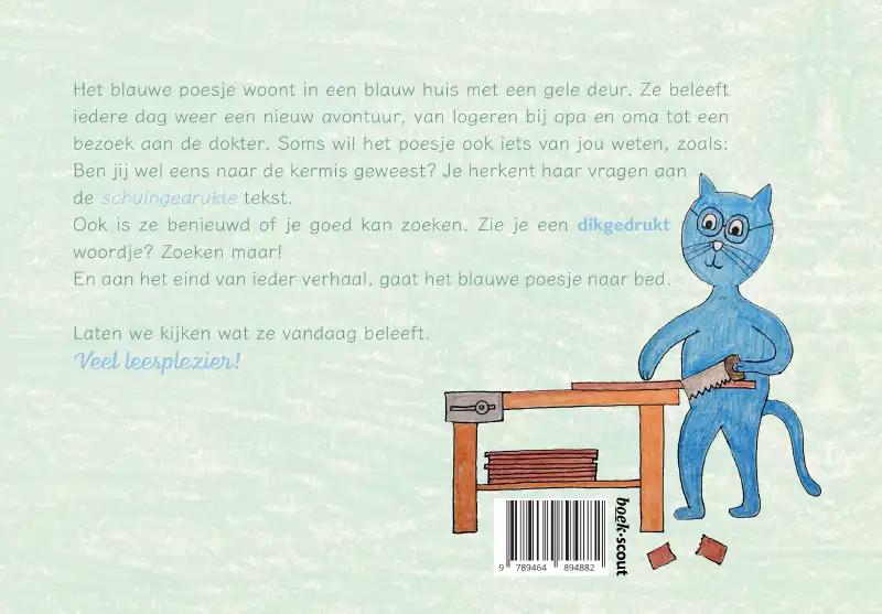 Achterkant van Het blauwe poesje