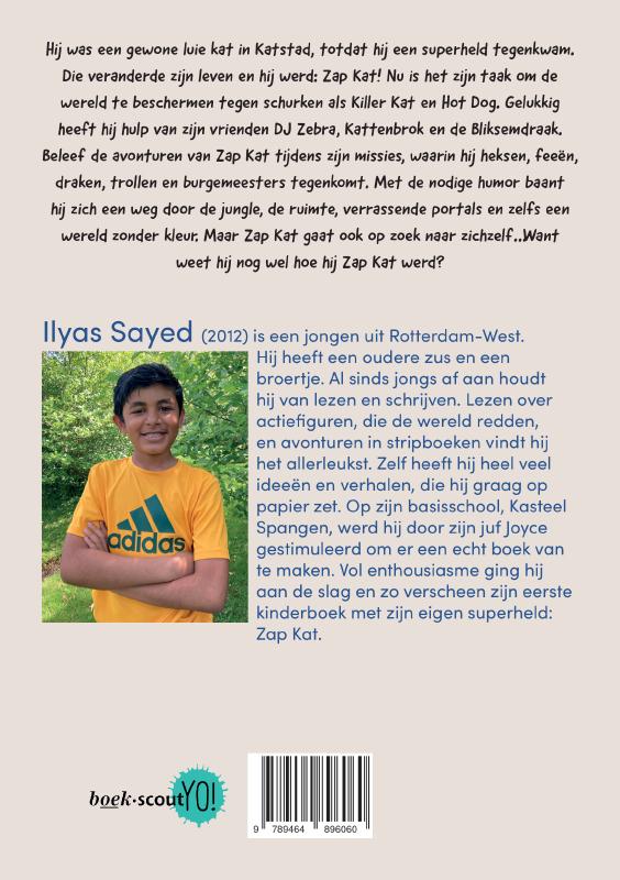 Achterkant van Zap Kat