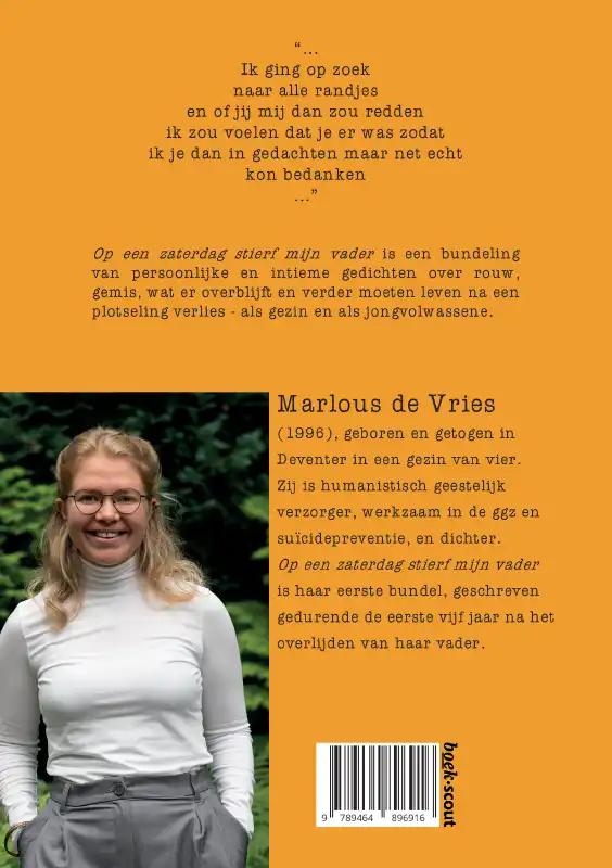 Achterkant van Op een zaterdag stierf mijn vader