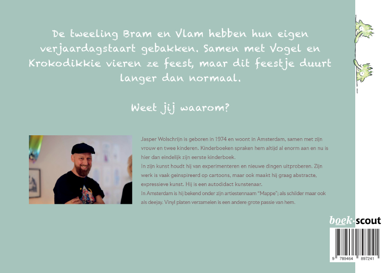 Achterkant van Tweelingtaart