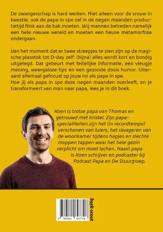Achterkant van Papa in de maak