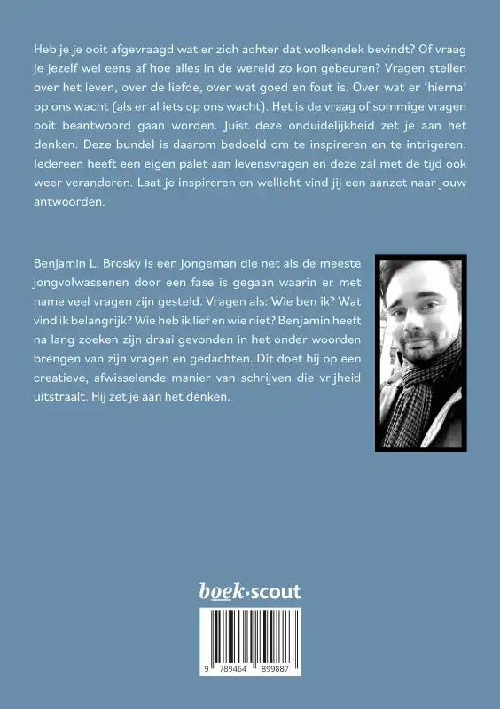 Achterkant van Het blauw achter het grijswit