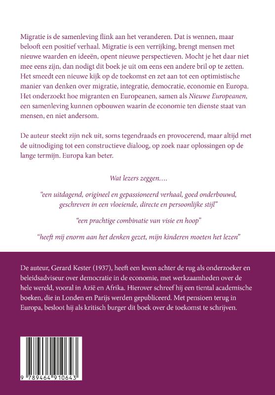 Achterkant van De Nieuwe Europeanen