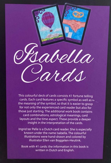 Achterkant van Isabella Cards
