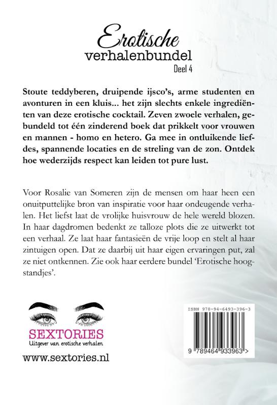 Achterkant van Erotische verhalenbundel