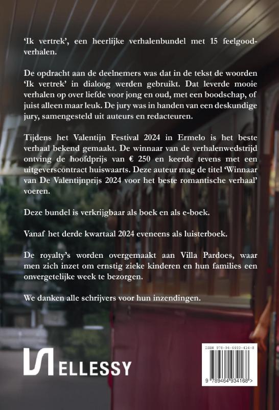 Achterkant van Ik vertrek