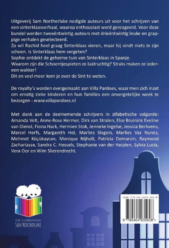 Achterkant van Sint pakt uit