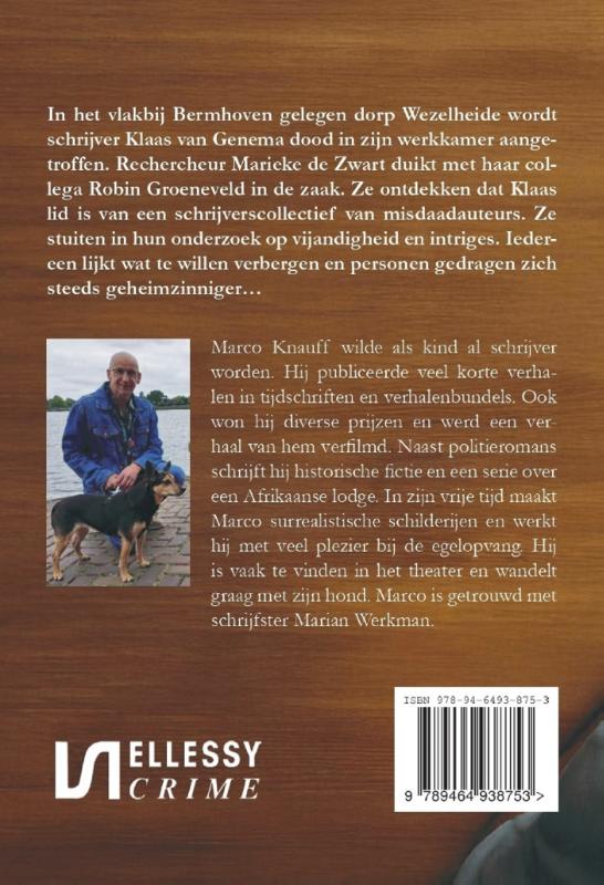 Achterkant van Moord op een misdaadauteur