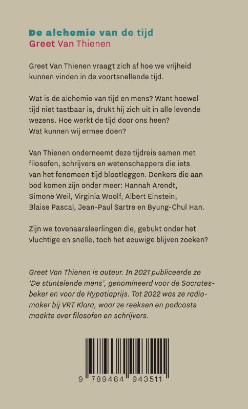 Achterkant van De alchemie van de tijd