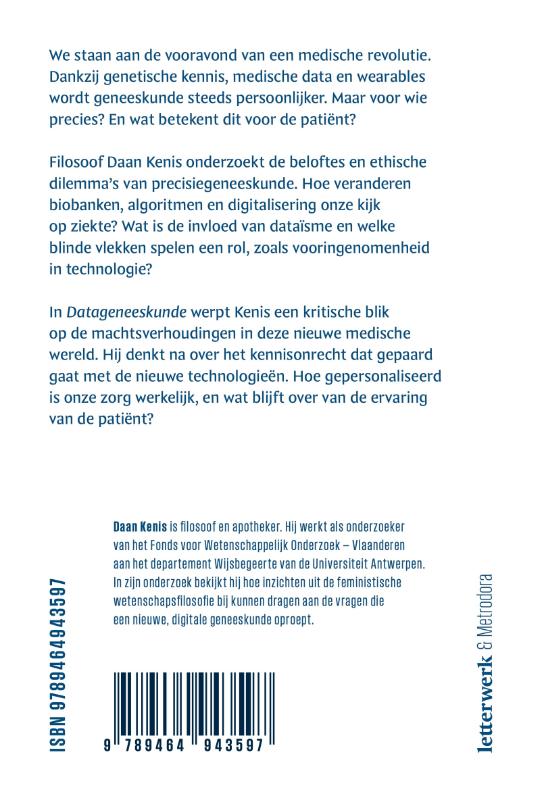 Achterkant van Datageneeskunde