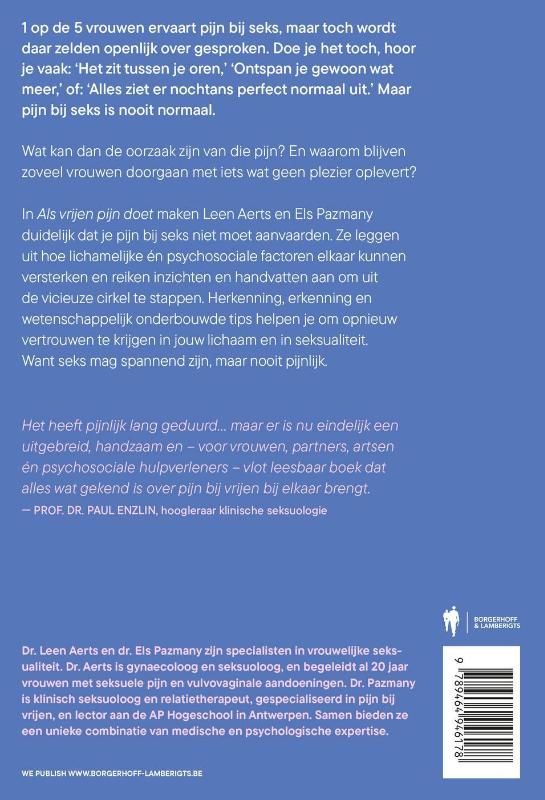 Achterkant van Als vrijen pijn doet