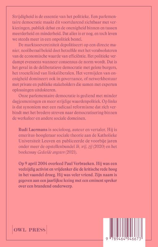 Achterkant van Democratie zonder politiek?