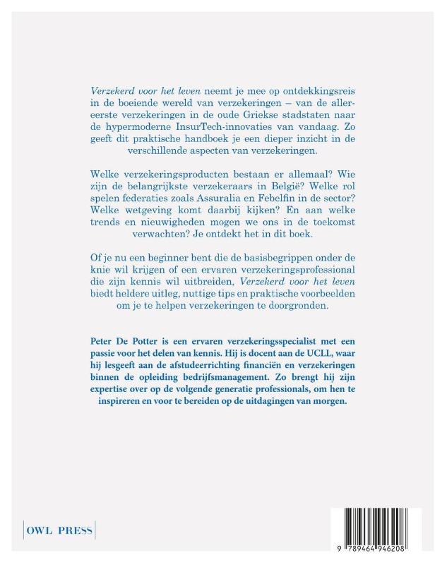 Achterkant van Verzekerd voor het leven