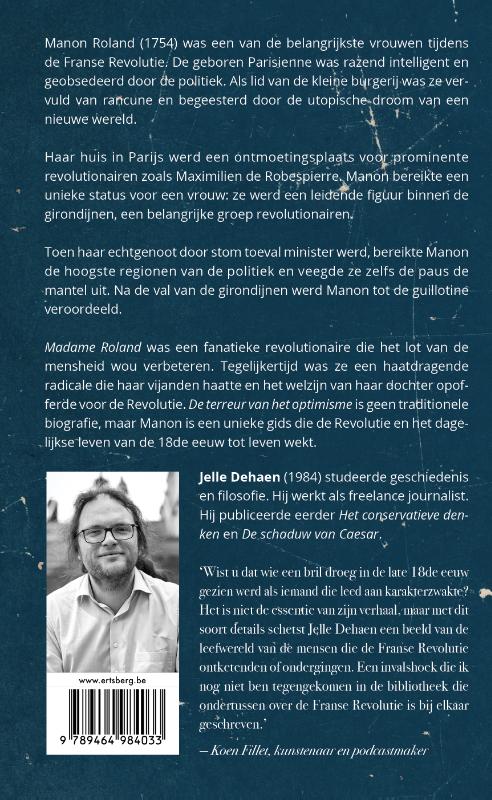Achterkant van De terreur van het optimisme