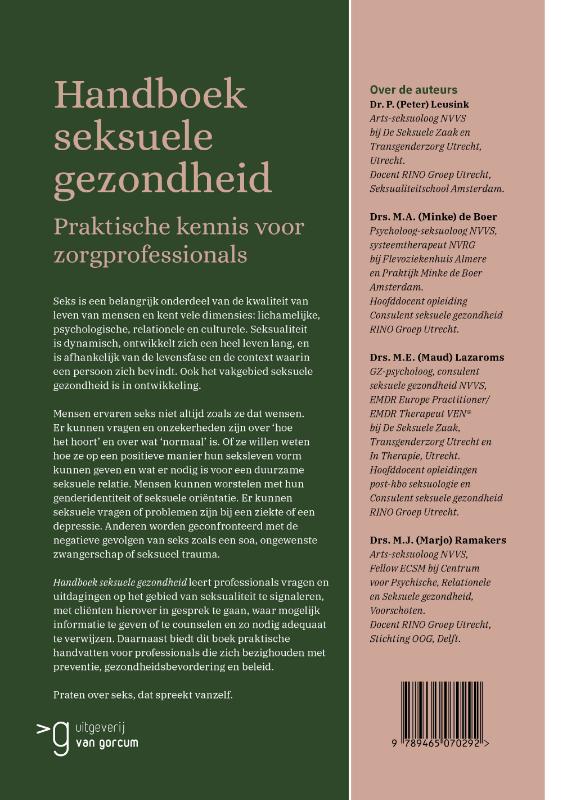 Achterkant van Handboek seksuele gezondheid