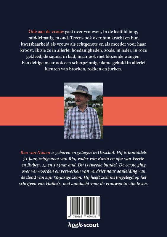 Achterkant van Ode aan de Vrouw