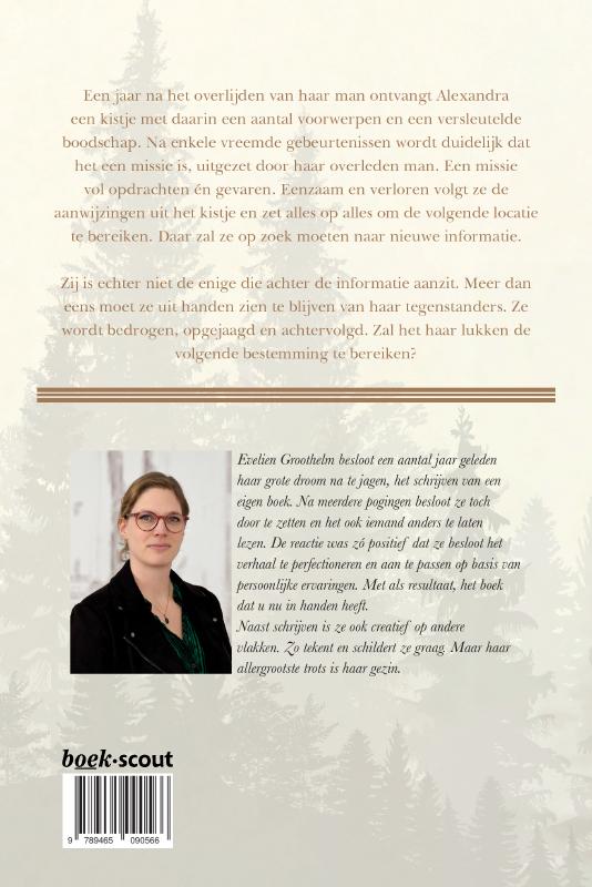 Achterkant van Alexandra, het kistje