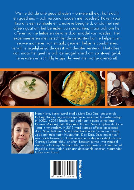 Achterkant van Vedisch/Vegetarisch koken met Nadia Mani Devi Dasi