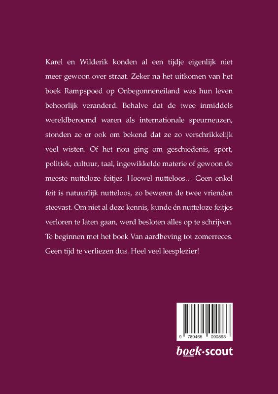 Achterkant van Van aardbeving tot zomerreces