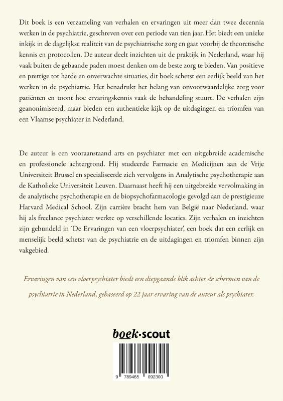 Achterkant van De ervaringen van een vloerpsychiater