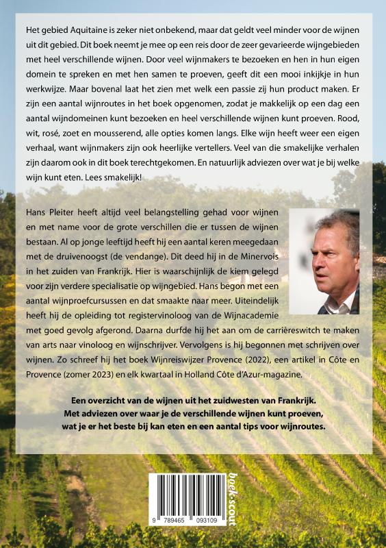 Achterkant van Wijnreiswijzer Aquitaine