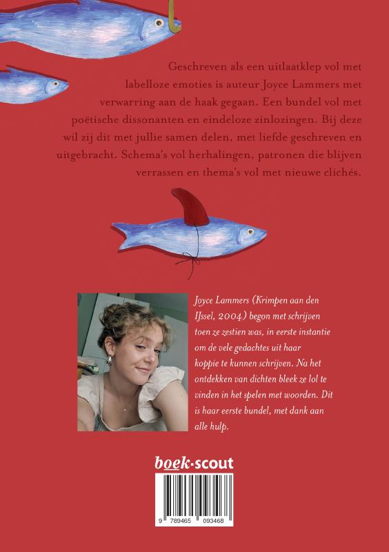 Achterkant van De woorden die ik voor mij beschrijf