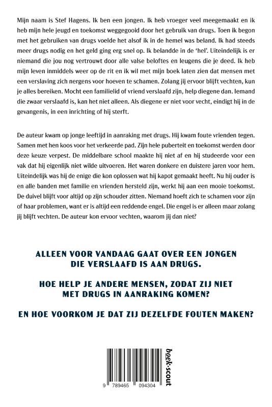 Achterkant van Alleen voor vandaag