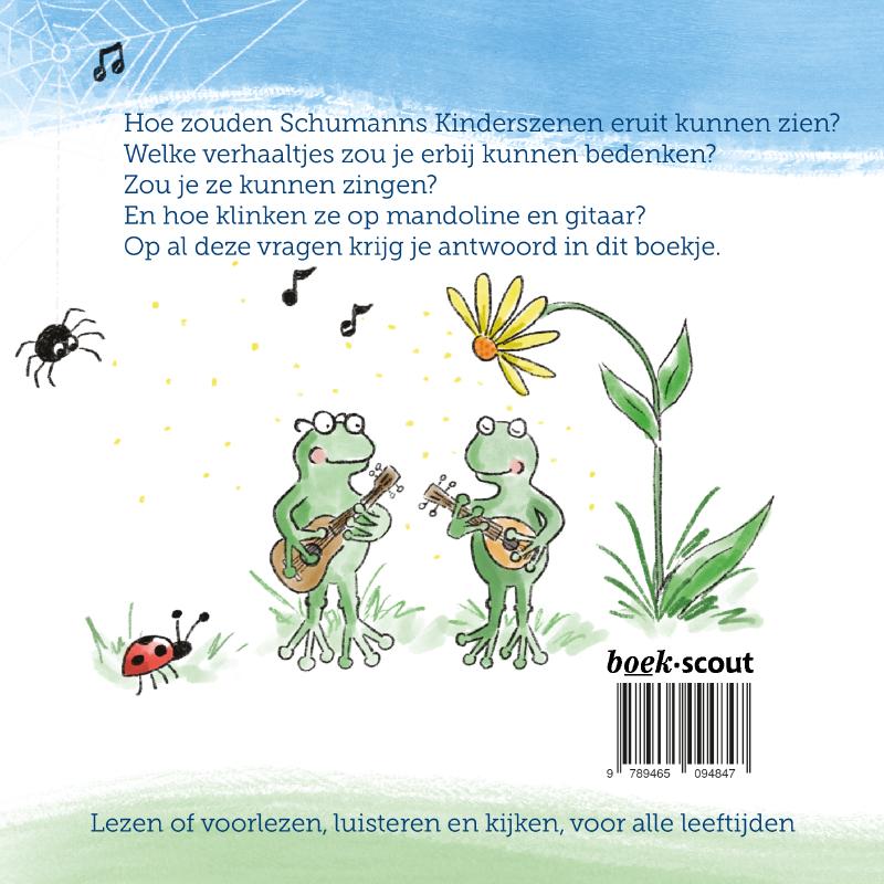 Achterkant van Robert Schumann Kinderszenen opus 15 op mandoline en gitaar