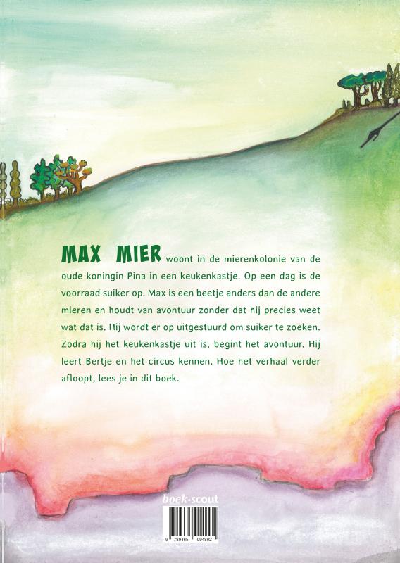 Achterkant van Max Mier ontdekt het circus