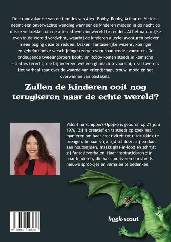 Achterkant van De zoektocht naar de zandlopers