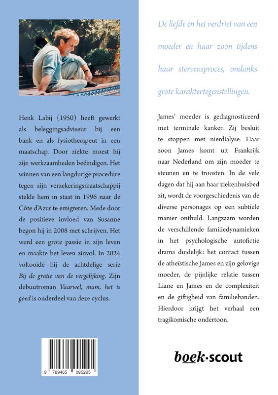 Achterkant van Vaarwel, mam, het is goed