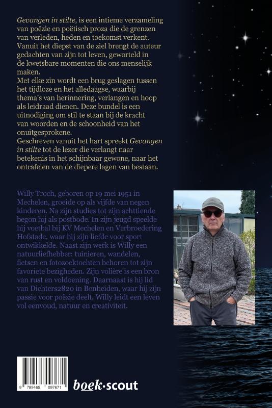 Achterkant van Gevangen in stilte