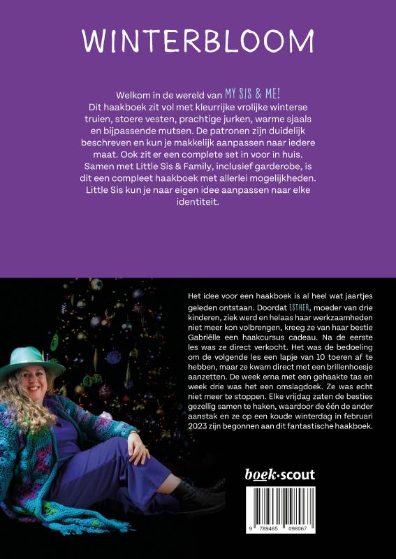 Achterkant van Kleurrijke winterse haakprojecten