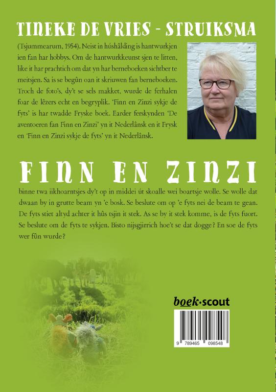 Achterkant van Finn en Zinzi sykje de fyts