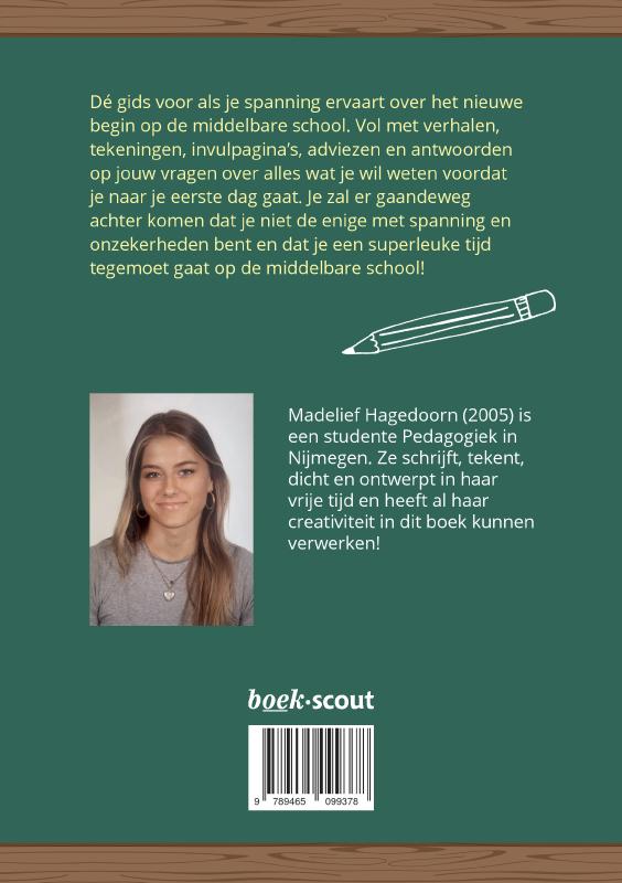 Achterkant van Van buitenspelen naar lunchen in de aula