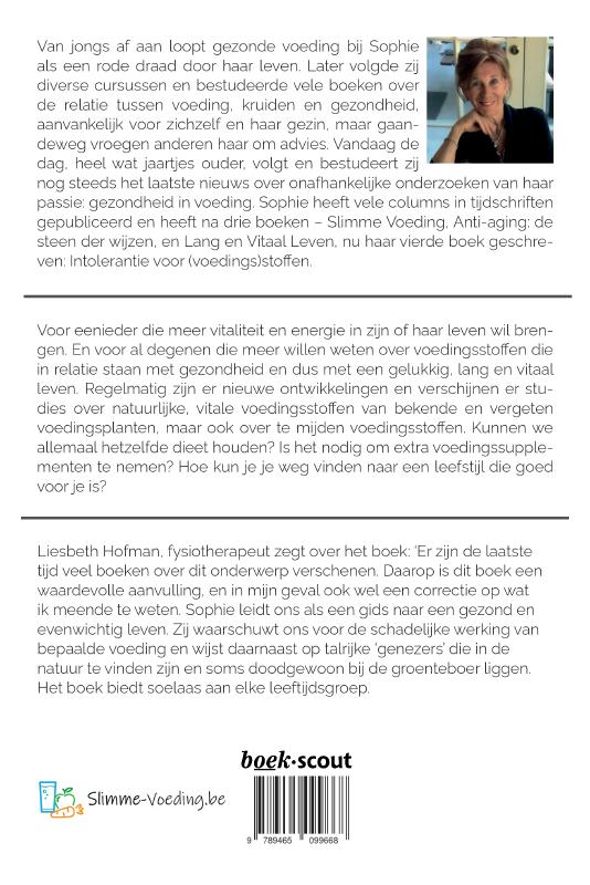 Achterkant van Intolerantie voor (voedings)stoffen
