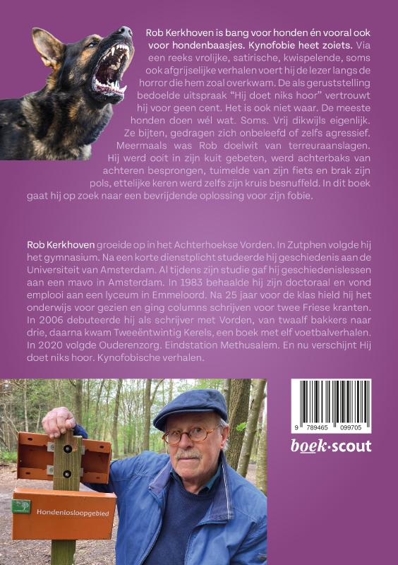 Achterkant van Hij doet niks hoor