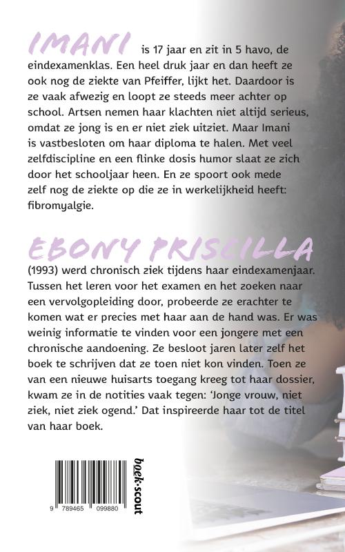 Achterkant van Jonge vrouw, niet ziek ogend