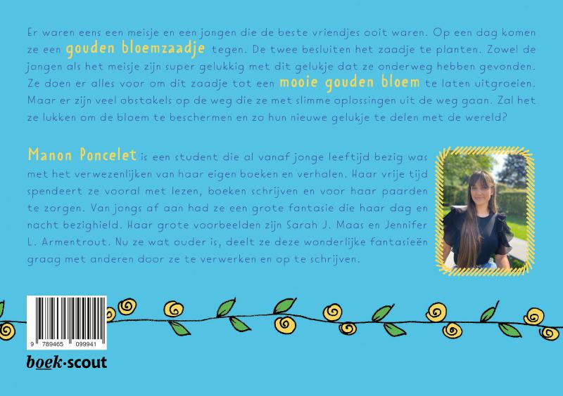 Achterkant van Het gouden bloemetje