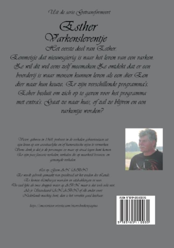 Achterkant van Esther varkensleventje