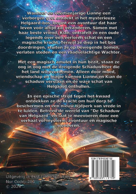 Achterkant van De Schaduw van Helgaard