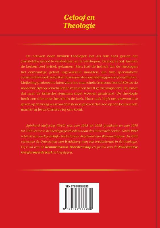 Achterkant van Geloof en Theologie
