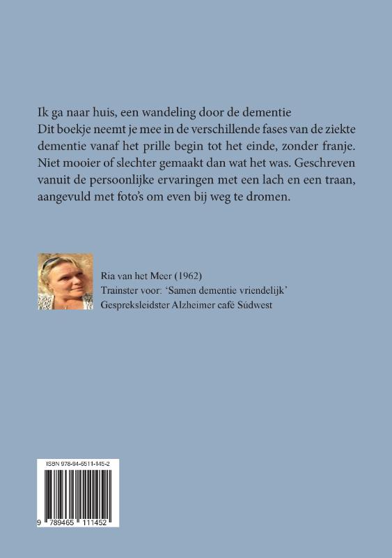 Achterkant van Ik ga naar huis
