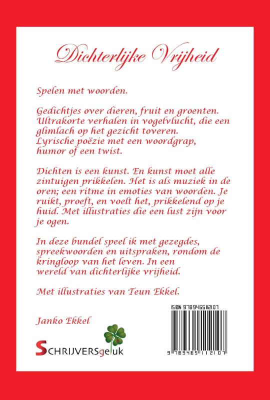 Achterkant van Dichterlijke Vrijheid