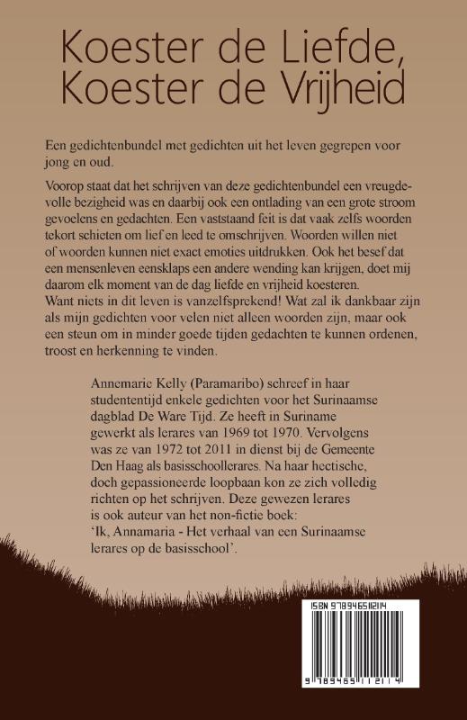 Achterkant van Koester de liefde, Koester de vrijheid